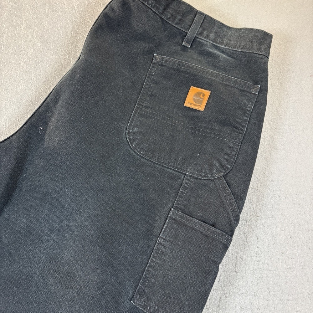 Carhartt Rugged Flex Duck Work Pants 44x32 Straight Fit Utility Workwear B11 BLK